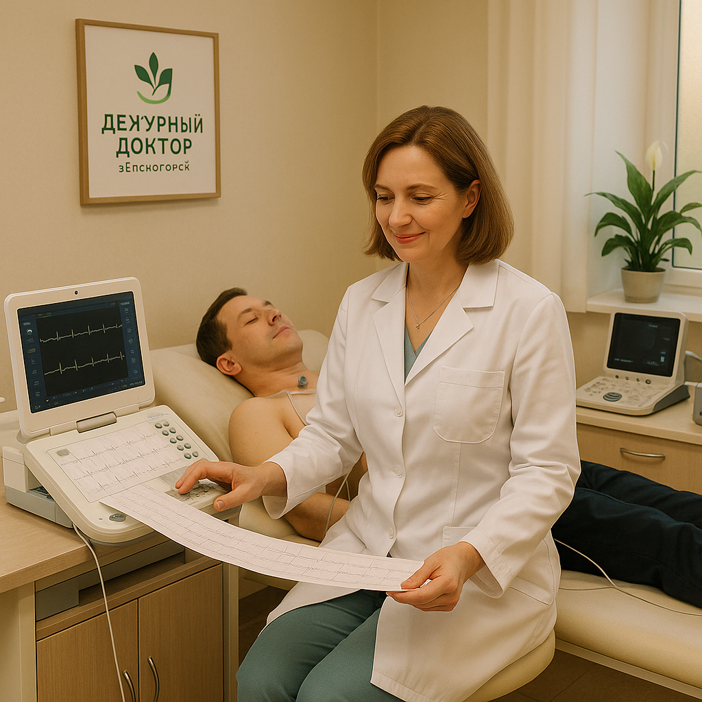 Электрокардиограмма (ЭКГ) с расшифровкой